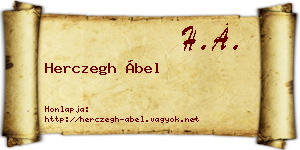 Herczegh Ábel névjegykártya