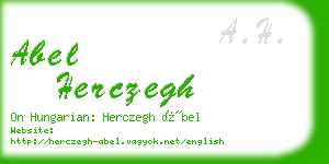 abel herczegh business card